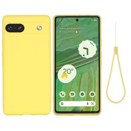 RUBBER Védőburkolat a Google Pixel 7a telefonhoz sárga