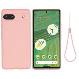 RUBBER Védőburkolat a Google Pixel 7a telefonhoz, rózsaszín