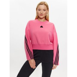 adidas Pulóver Future Icons 3-Stripes Sweatshirt IL3054 Rózsaszín Loose Fit
