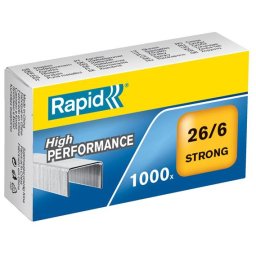 RAPID Tűzőkapocs, 26/6, horganyzott, RAPID "Strong"