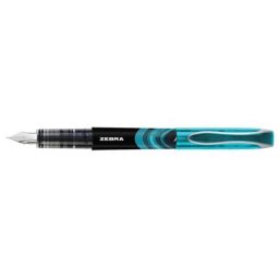 ZEBRA Töltőtoll, 0,6 mm, ZEBRA "Fountain pen", világoskék