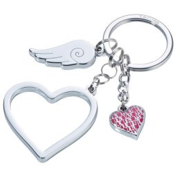 TROIKA Kulcstartó, 3 charm dísszel, TROIKA "LOVE IS IN THE AIR"