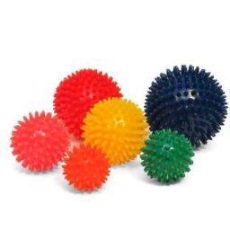 Masszírozó labda 9 cm Piros Tüskés