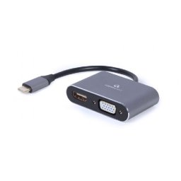 Adapter USB Type-C to HDMI + VGA display Gembird PN: A-USB3C-HDMIVGA-01