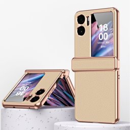 LEATHER Védőtok OPPO Find N2 Flip goldhoz