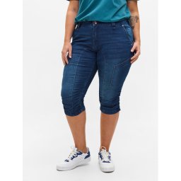 Zizzi Capri nadrágok J10111A Sötétkék Slim Fit