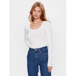 Tommy Hilfiger Blúz Modern WW0WW39147 Fehér Slim Fit