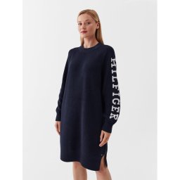Tommy Hilfiger Kötött ruha WW0WW39375 Sötétkék Relaxed Fit