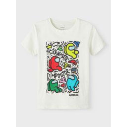 NAME IT Póló 13219911 Fehér Regular Fit