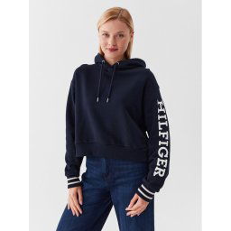 Tommy Hilfiger Pulóver Monotype WW0WW39140 Sötétkék Relaxed Fit