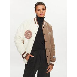 Mercer Amsterdam Bomber dzseki Unisex The All Out Varsity MEAP231007 Bézs Regular Fit