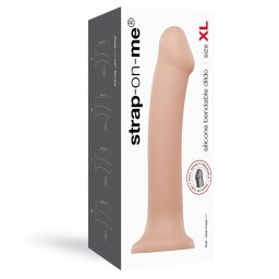 Strap-On-Me dupla rétegű, realisztikus, hajlítható dildó (XL méret - világos bőrszín).