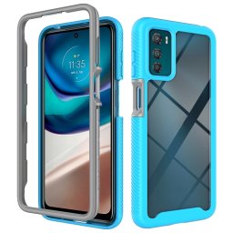 DUAL Kétoldalas burkolat Motorola Moto G42-hez világoskék