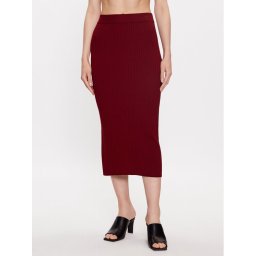 Max Mara Leisure Midi szoknya Orosei 2333060134 Bordó Regular Fit