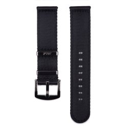 Edelwolle prémium kétrészes Nato óraszíj, fekete, 20mm