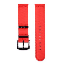 Edelwolle prémium kétrészes Nato óraszíj, piros, 20mm