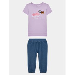 Guess 2 db-os póló és nadrág szett A3YG06 J1311 Lila Regular Fit