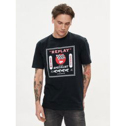 Replay Póló M6649.000.2660 098 Fekete Regular Fit