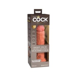 King Cock Elite 8 - élethű vibrátor 20cm (sötét natúr)