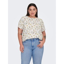 ONLY Carmakoma Blúz 15218353 Fehér Regular Fit