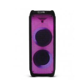 RGB Bluetooth hangszóró , party hangfal LED világítással , mikrofonnal , távirányítóval , 100 watt , USB , tölthető , 86 x 34 cm