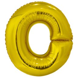 Fólia léggömb, "O" betű, arany, 86 cm