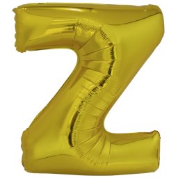 Fólia léggömb, "Z" betű, arany, 114 cm