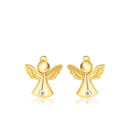 Angyalka 18k gold filled fülbevaló, cirkóniával