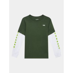 Vans Blúz By Long Check Twofer Boys VN0A49OY Khaki Regular Fit