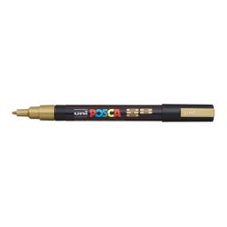 Dekormarker, 0,9-1,3 mm, UNI "Posca PC-3M", arany