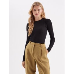 Bruuns Bazaar Blúz Angela BBW1071N Fekete Slim Fit