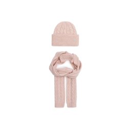 Tommy Hilfiger Sál és sapka szett Timless Scarf Beanie Gp AW0AW13910 Rózsaszín