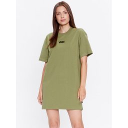 Vans Hétköznapi ruha Wm Center Vee Tee Dress VN0A4RU2 Zöld Boyfriend Fit