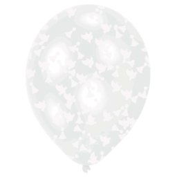 Esküvő Clear töltött léggömb, lufi 6 db-os 11 inch (27,5 cm)