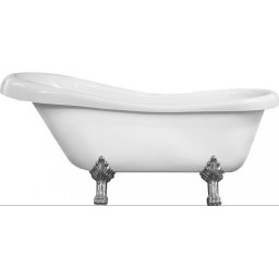 M. Retro Térben álló kád akril 170 x 75 cm Fehér Láb króm - 53251707500-00 Térben álló kád