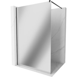 Mexen Kioto Walk-In Zuhanyfal 110 x 200 cm, tükör üveg 8 mm, fekete - 800-110-101-70-50 Walk-In Zuhanyfal