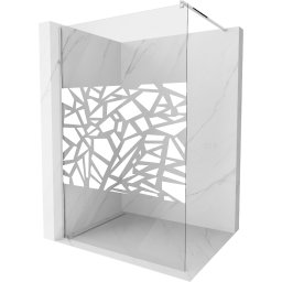 Mexen Kioto Walk-In Zuhanyfal 80 x 200 cm, átlátszó üveg/fehér 8 mm, króm - 800-080-101-01-85 Walk-In Zuhanyfal
