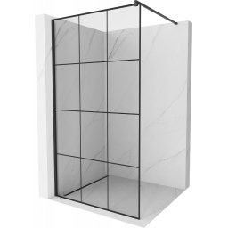 Mexen Kioto Walk-In Zuhanyfal 120 x 200 cm, átlátszó üveg/ fekete 8 mm, fekete - 800-120-101-70-77 Walk-In Zuhanyfal