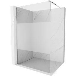Mexen Kioto Walk-In Zuhanyfal 130 x 200 cm, átlátszó üveg/ szatén 8 mm, króm - 800-130-101-01-35 Walk-In Zuhanyfal