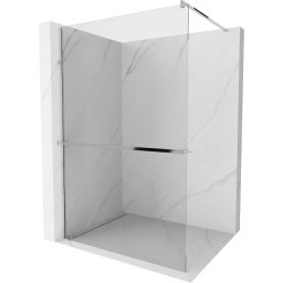 Mexen Kioto+ Walk-In Zuhanyfal törölközõ tartóval 120 x 200 cm, átlátszó üveg 8 mm, króm - 800-120-121-01-00 Walk-In Zuhanyfal