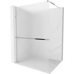 Mexen Kioto+ Walk-In Zuhanyfal törölközõ tartóval 100 x 200 cm, szatén 8 mm, króm - 800-100-121-01-30 Walk-In Zuhanyfal