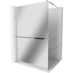 Mexen Kioto+ Walk-In Zuhanyfal törölközõ tartóval 120 x 200 cm, tükör üveg 8 mm, króm - 800-120-121-01-50 Walk-In Zuhanyfal