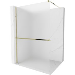Mexen Kioto+ Walk-In Zuhanyfal törölközõ tartóval 110 x 200 cm, szatén 8 mm, arany - 800-110-121-50-30 Walk-In Zuhanyfal