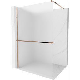 Mexen Kioto+ Walk-In Zuhanyfal törölközõ tartóval 100 x 200 cm, szatén 8 mm, rózsa arany - 800-100-121-60-30 Walk-In Zuhanyfal