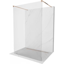 Mexen Kioto Walk-In Zuhanyfal szabadonálló 150 x 200 cm, átlátszó üveg 8 mm, rózsa arany - 800-150-002-60-00 Walk-In Zuhanyfal