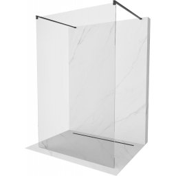 Mexen Kioto Walk-In Zuhanyfal szabadonálló 160 x 200 cm, átlátszó üveg 8 mm, fekete - 800-160-002-70-00 Walk-In Zuhanyfal