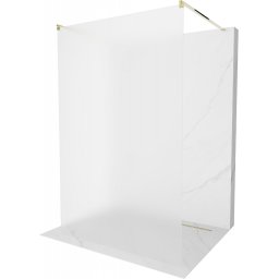 Mexen Kioto Walk-In Zuhanyfal szabadonálló 100 x 200 cm, szatén 8 mm, arany - 800-100-002-50-30 Walk-In Zuhanyfal