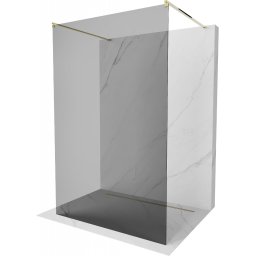 Mexen Kioto Walk-In Zuhanyfal szabadonálló 120 x 200 cm, grafit, arany - 800-120-002-50-40 Walk-In Zuhanyfal