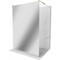 Mexen Kioto Walk-In Zuhanyfal szabadonálló 110 x 200 cm, tükör üveg , arany - 800-110-002-50-50 Walk-In Zuhanyfal