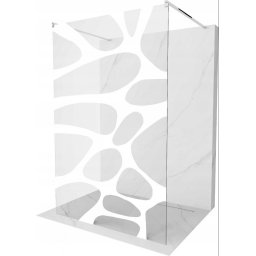 Mexen Kioto Walk-In Zuhanyfal szabadonálló 120 x 200 cm, átlátszó üveg/fehér 8 mm, króm - 800-120-002-01-97 Walk-In Zuhanyfal